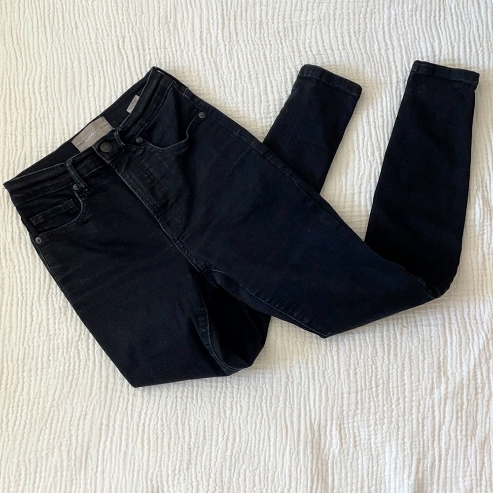 Everlane high waist black wash skinny denim jeans 25 XS